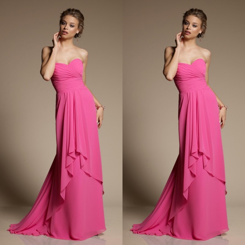 Annual meeting of company evening dress tube top long design formal dress rose chiffon formal dress he83