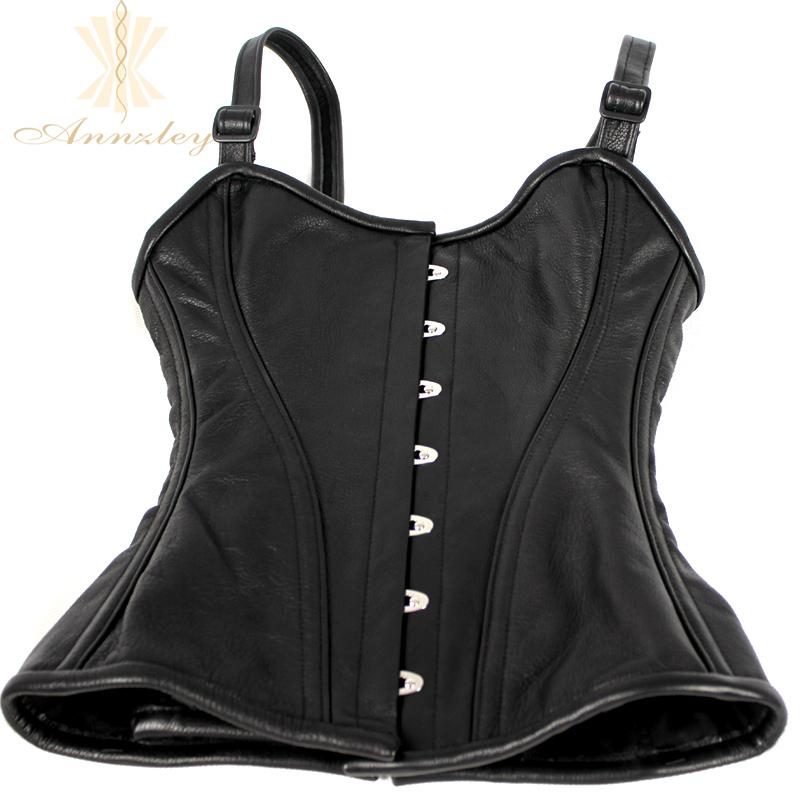 Annzley tiebelt corset genuine leather belt shoulder strap full shapewear a468034