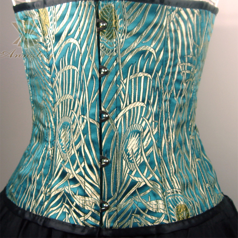 Annzley tiebelt corset light blue short design shapewear a150105