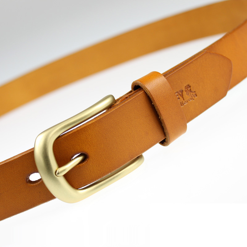Anti-allergic pure buckle strap genuine leather women's genuine leather Women thin all-match belt waist belt