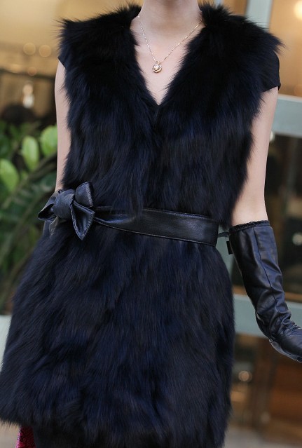 Anti season 2012 women's fox fur vest rabbit fur coat raccoon fur vest