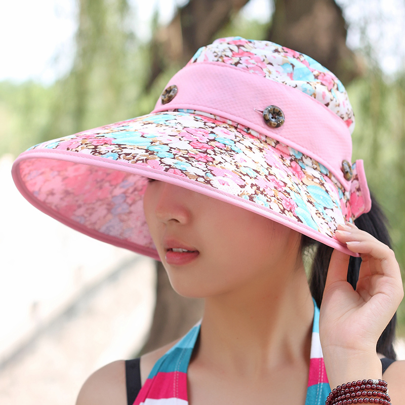 Anti-uv sun-shading hat large outdoor women's summer sunscreen sun hat folding