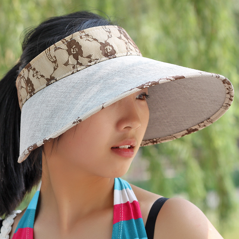 Anti-uv sun-shading hat summer women's big along the cap sun hat folding hat