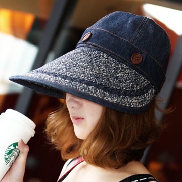 Anti-uv sunbonnet strawhat female summer beach cap dual folding sun hat women's hat