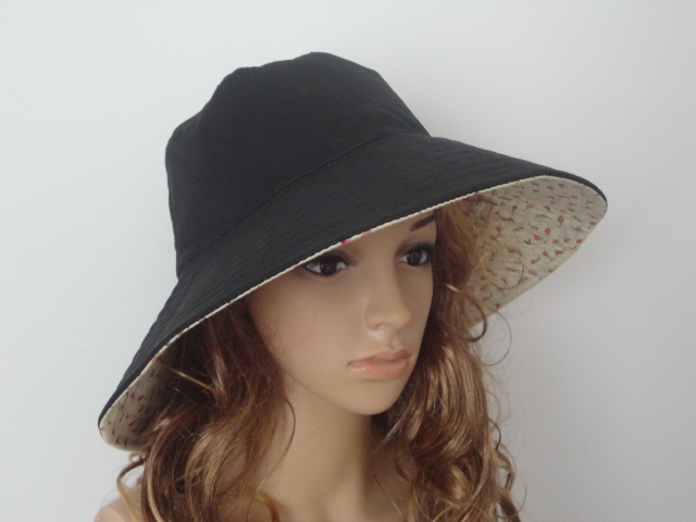 Anti-uv sunscreen large along the cap sun hat beach cap summer women's sun-shading double faced hat