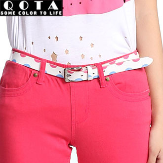 [ANYTIME] Sweet fashion women's thin belt school wear strap genuine leather trend all-match belt