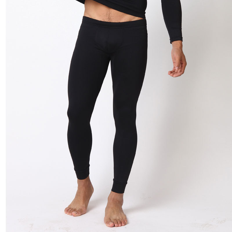 Aqux low-waist male tight legging plus velvet long johns cotton separate autumn and winter Men warm pants legging