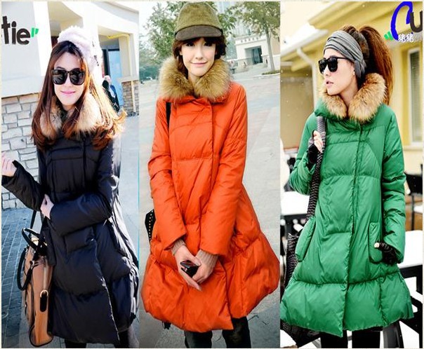 Arrival 2012 Women Luxury Down Coat Parka Fur Collar Winter Warm Long Jacket