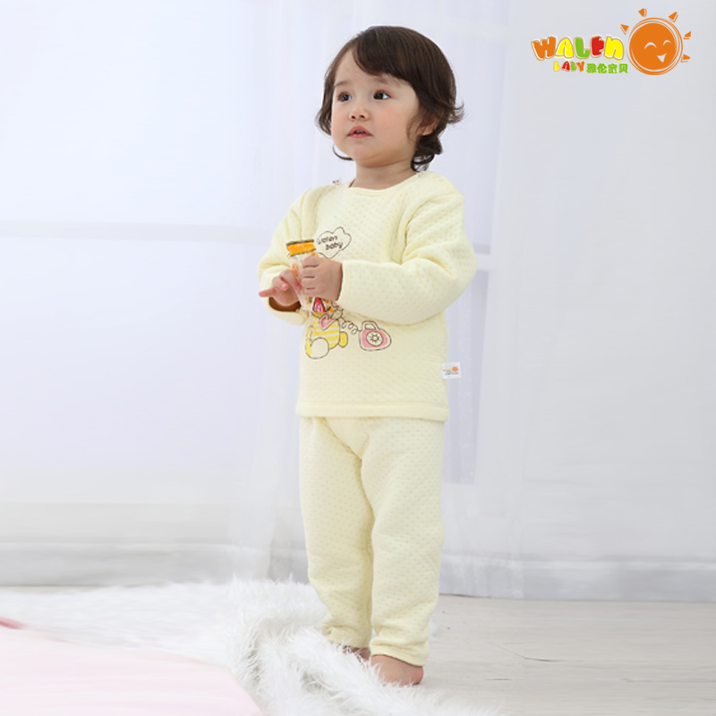 Arron baby clip wire baby 100% cotton set autumn and winter thermal underwear clothes 3175