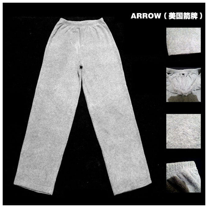 Arrow arrow polar fleece fabric 100% cotton plus size male pajama pants lounge pants trousers male trousers xiun1