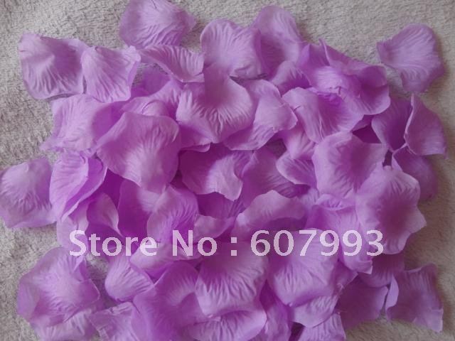 Artificial Rose Petals, light purple Silk Petals for Wedding party decoration ,fabric silk flowers 2000pcs/lot  Free Shipping