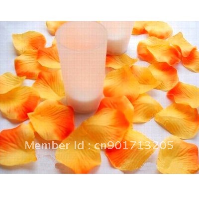 Artificiial Flower  Silk Fabric  Wedding Decoration  Rose Petals 28 Colors Available ( 2000 pieces/ pac)   Free Shipping