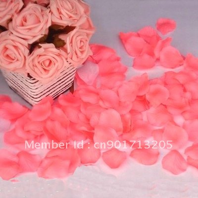 Artificiial Flower  Silk Fabric  Wedding Decoration  Rose Petals 28 Colors Available ( 2000 pieces/ pack)   Free Shipping