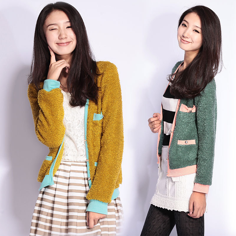 As spring 2013 women's slim all-match wool sweater cardigan 9243207