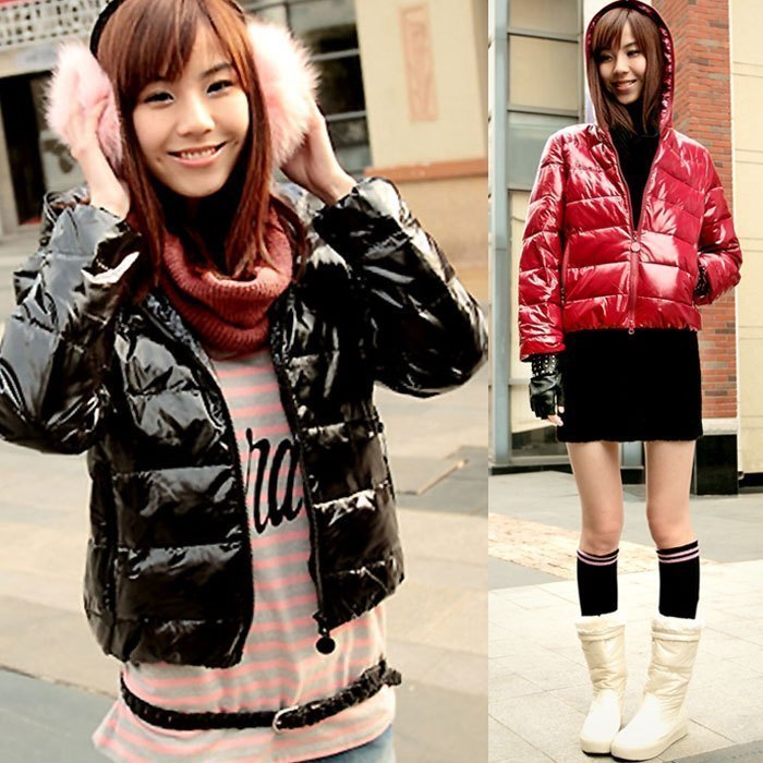 As2012 women's long-sleeve hooded down coat 3 9052224b