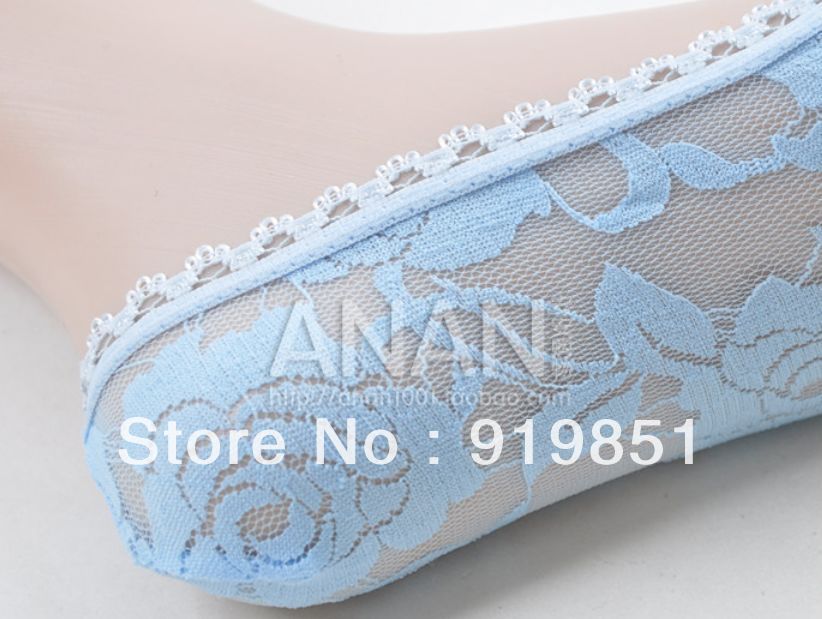 Asakuchi Ailei Si lace short socks, invisible socks boat socks creative candy-colored fishnet stockings