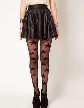 Asos hearts bows faux leather british style PU half-length short skirt 2