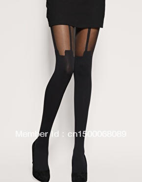 Asos house of holland jessie j black sexy spaghetti strap pantyhose