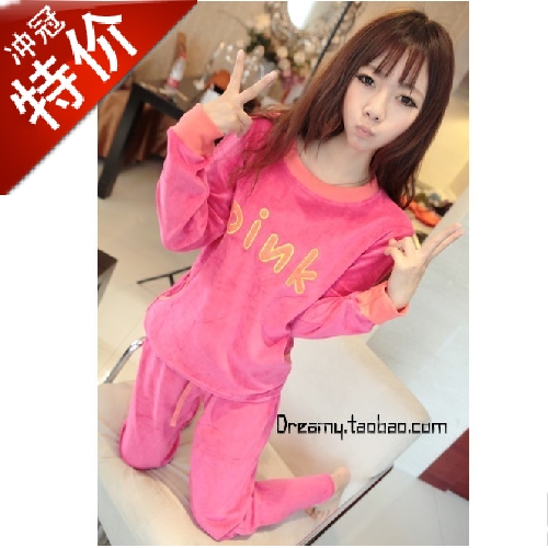 At home service 2012 noble gold velvet casual sports set sleepwear