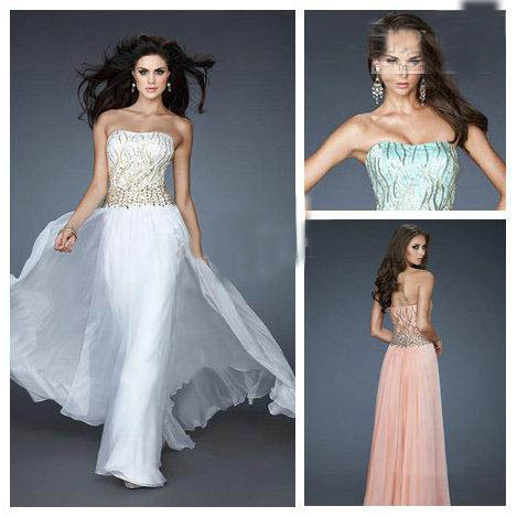 Attactive Mint and White Chiffon Sweetheart Sequin and Beaded Special Occasions Prom Dresses 2013