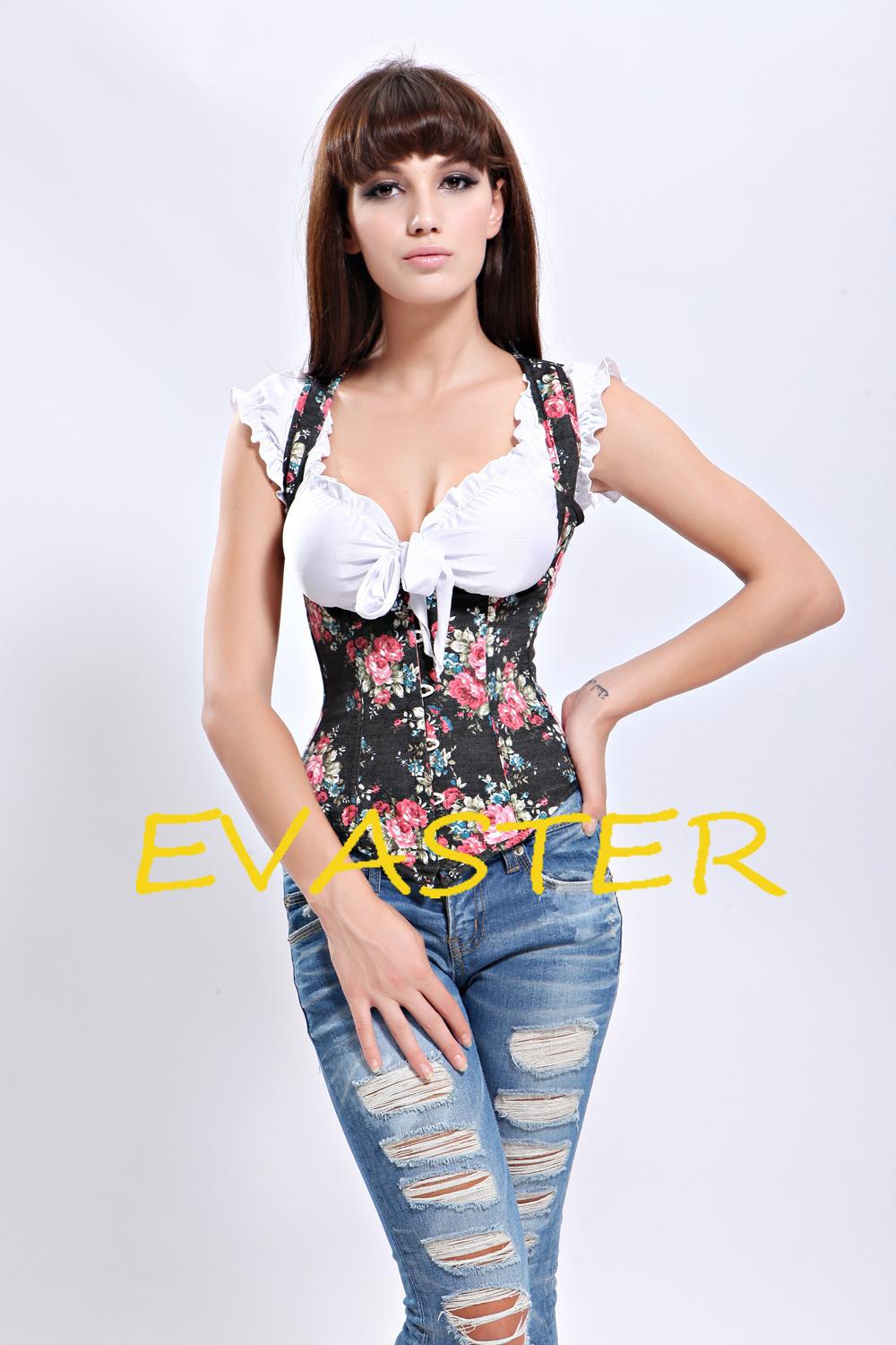 Attractive Brand new Floral Underbust  sexy printing corsets