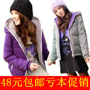 Autumn 2012 wadded jacket short design slim women's outerwear thickening plus size autumn and winter cotton-padded jacket