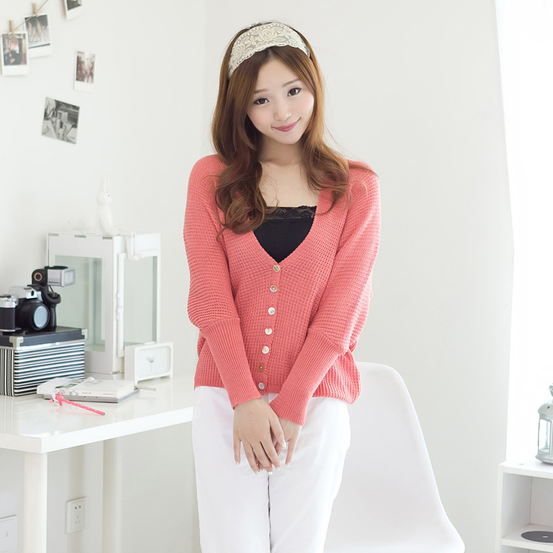Autumn 2012 women's new arrival sweet rustic small fresh loose cutout sweater cardigan outerwear female