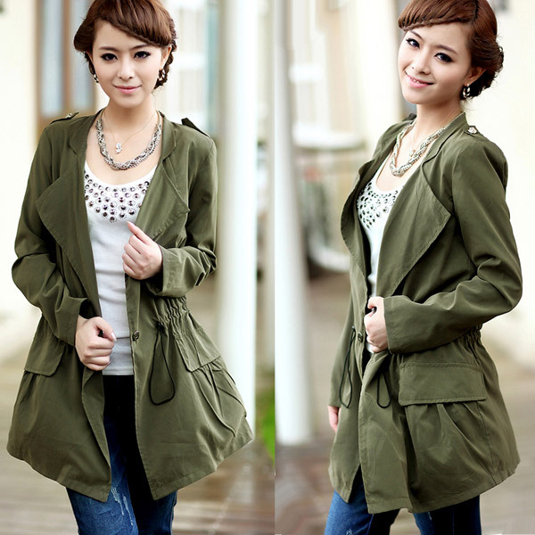 Autumn 2012 women's trench trend Women long-sleeve women's female outerwear casual overcoat