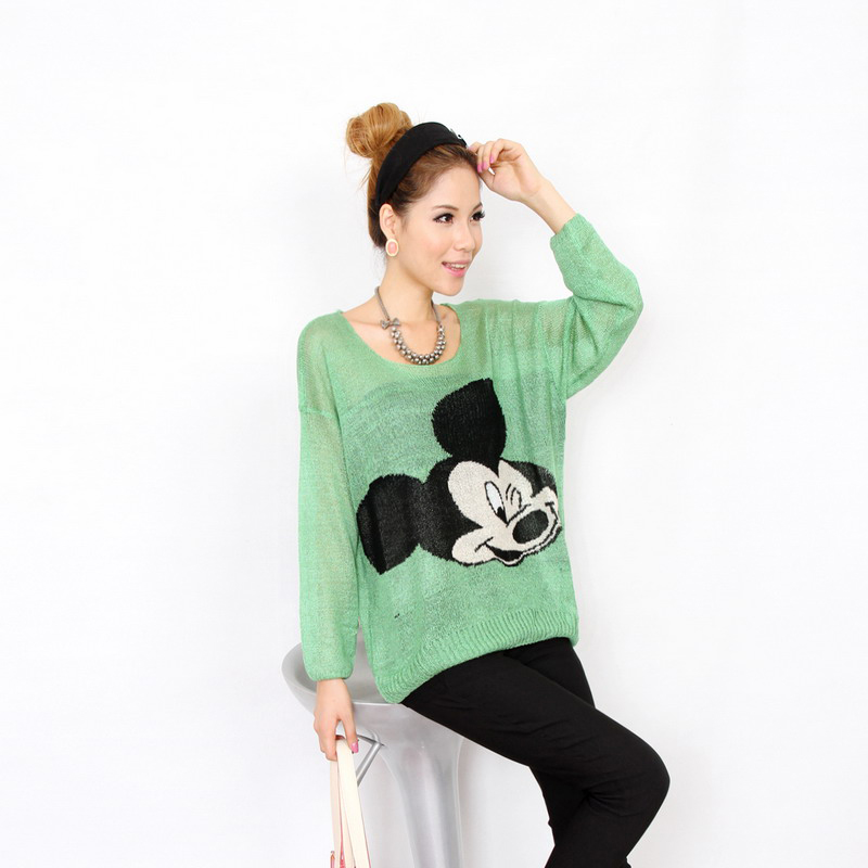Autumn all-match loose pullover chromophous knitted sweet all-match sweater
