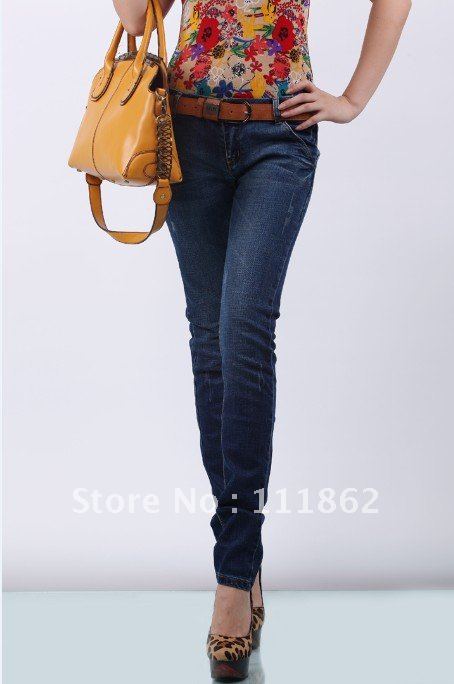 Autumn and winter 2012 Korean version of the new long section was thin feet pencil jeans