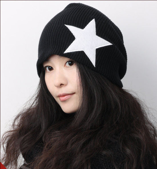 autumn and winter 2012 personalized fashion five-pointed star pullover hat freesize