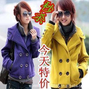 Autumn and winter 2012 women's plus size casual faux two piece double breasted sweatshirt slim thickening long-sleeve outerwear