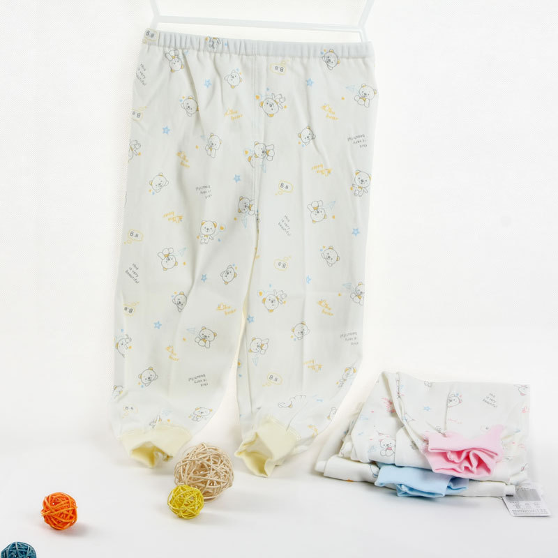 Autumn and winter baby 100% cotton long johns panties child 100% cotton thermal long trousers autumn