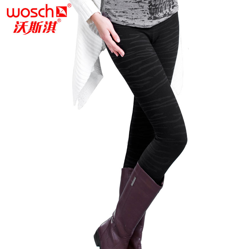 Autumn and winter bamboo charcoal warm pants female fashion basic double layer thickening all-match wz016