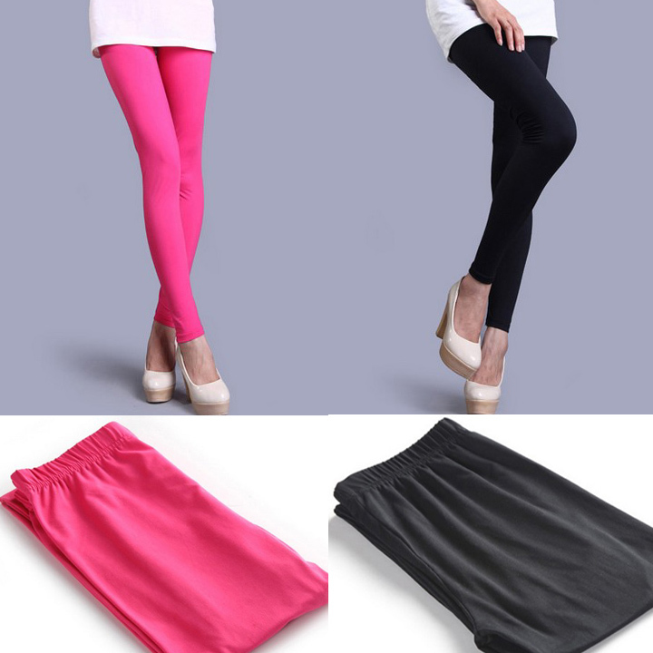 Autumn and winter candy color plus velvet thickening legging ankle length trousers elastic milk silk all-match tights female