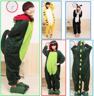 Autumn and winter cartoon animal one piece sleepwear lovers lounge