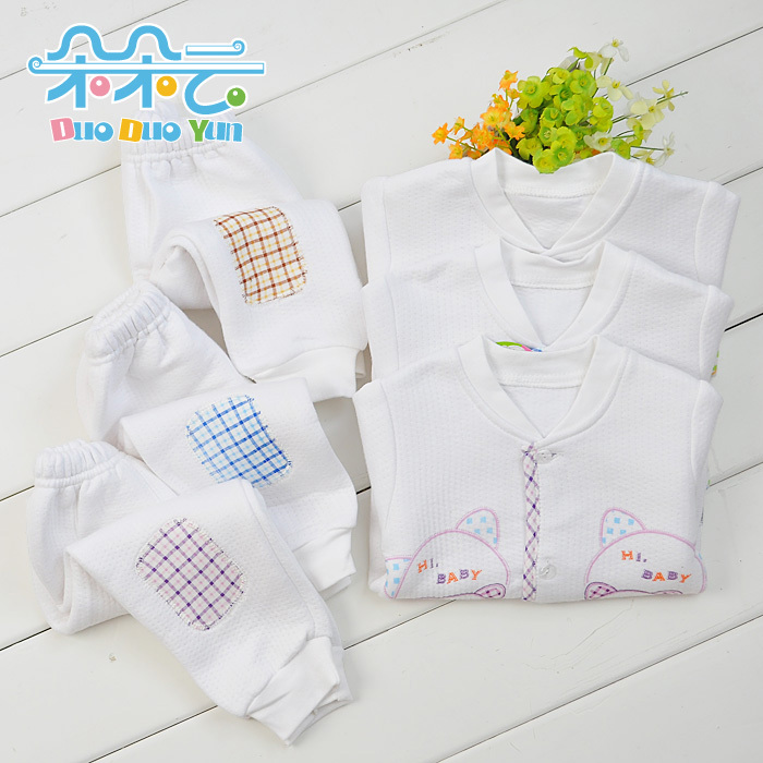 Autumn and winter cat bamboo fibre baby underwear set baby long johns long johns tt21088