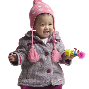 Autumn and winter children's clothing child female child clothing thickening princess trench wadded jacket overcoat 68