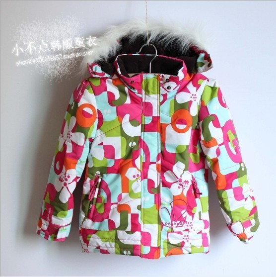 Autumn and winter children's clothing female child ski suit outdoor windproof winter wadded jacket cotton-padded jacket