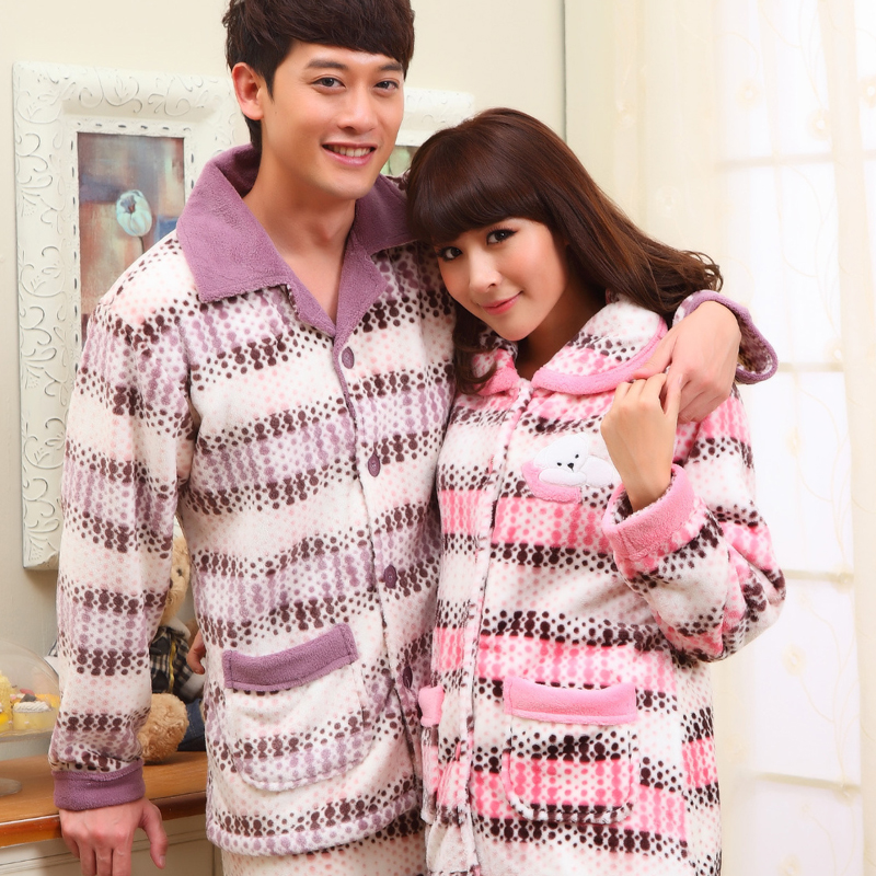 Autumn and winter coral fleece lovers sleepwear winter sleepwear casual noble long-sleeve lounge women's set
