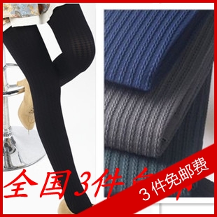 Autumn and winter cotton twisted colored thickening thermal pantyhose legging stockings step foot socks female socks plus size