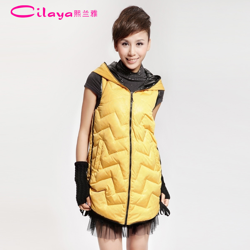 Autumn and winter down coat slim lining obliquely check 11102