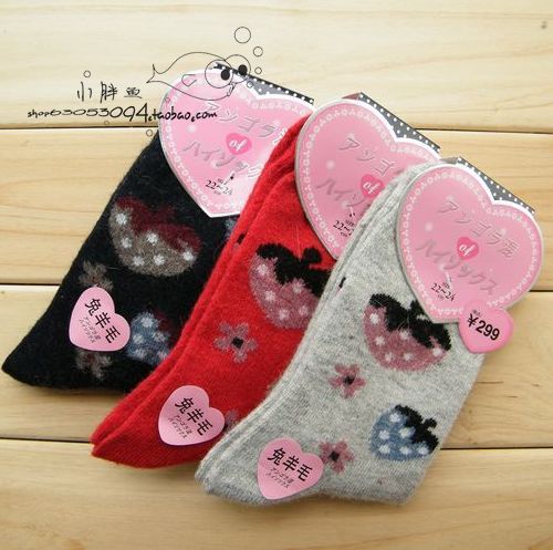 Autumn and winter ! excellent rabbit wool socks autumn and winter female socks wool socks fancy
