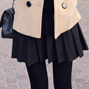 Autumn and winter fashion all-match pleated skirt maternity short skirt slim hip bust skirt woolen material maternity clothing