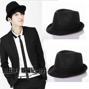 Autumn and winter fashion male women's fedoras jazz hat fashion vintage black and white hat