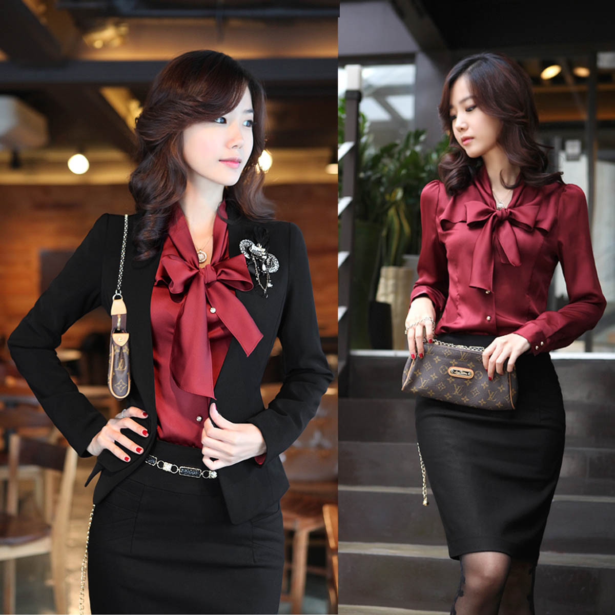 Autumn and winter fashion Women overskirt professional women's slim dress formal suits work suit + dress blazer