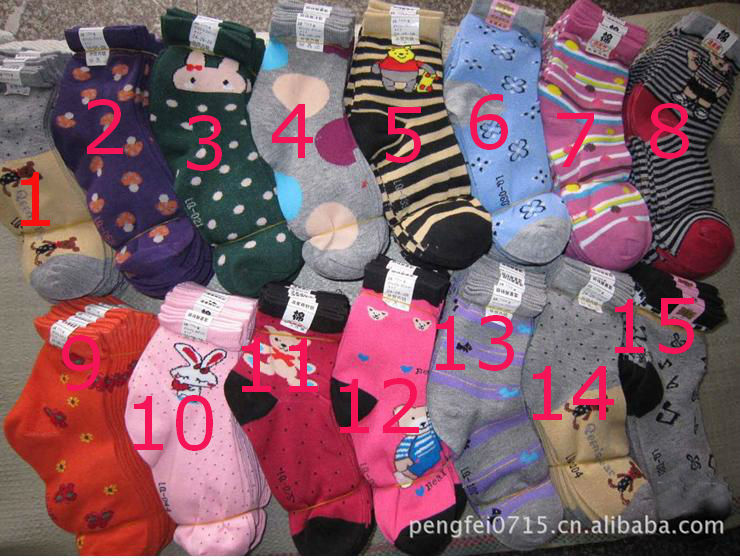 Autumn and winter female cotton socks multicolor a multi flower type Nvwa of thick section women socks women socks 10pcs/lot