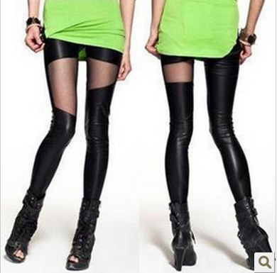 Autumn and winter legging women's leather pants tight elastic ankle length trousers winter pants legging 9