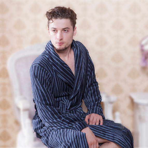 Autumn and winter lounge male robe thickening double faced coral fleece male bathrobe thermal sleepwear