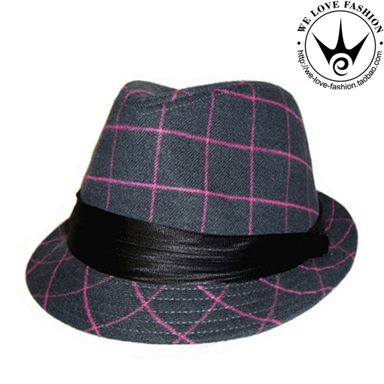 Autumn and winter male british style cap fashion plaid women's fedoras 3f06 jazz hat cap hat